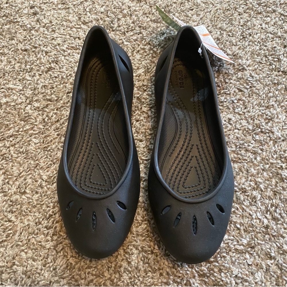 Crocs Women's Black Slip-On Flats Size 7
